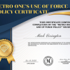 Metro Ones-Use of Force Policy Certificate